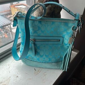 Coach Turquoise Signature Shoulder Bag